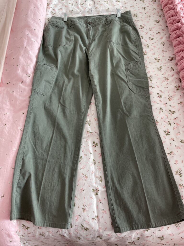 Green cotton pants size 12