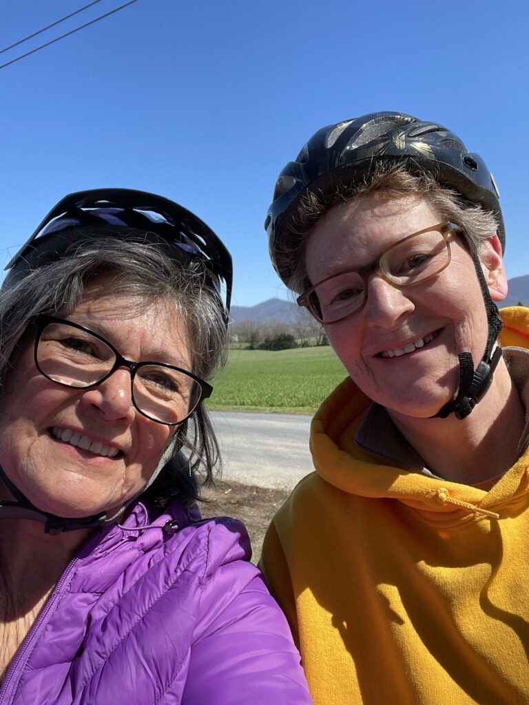 Molly and I on our bike ride.