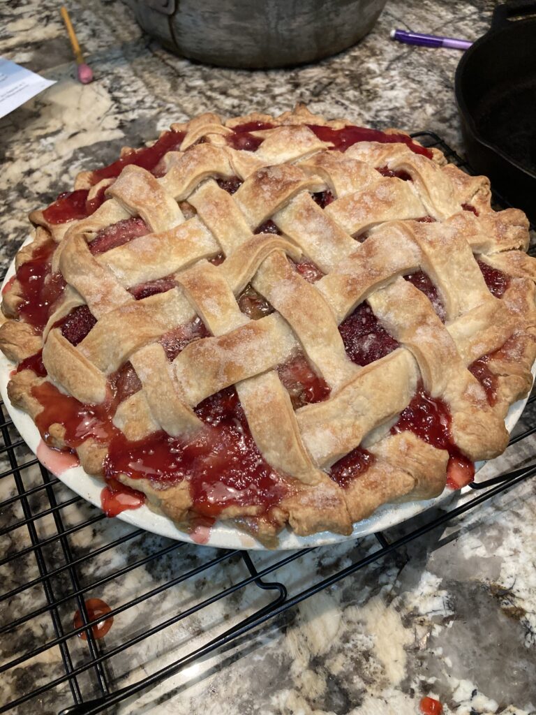 My favorite strawberry rhubarb pie